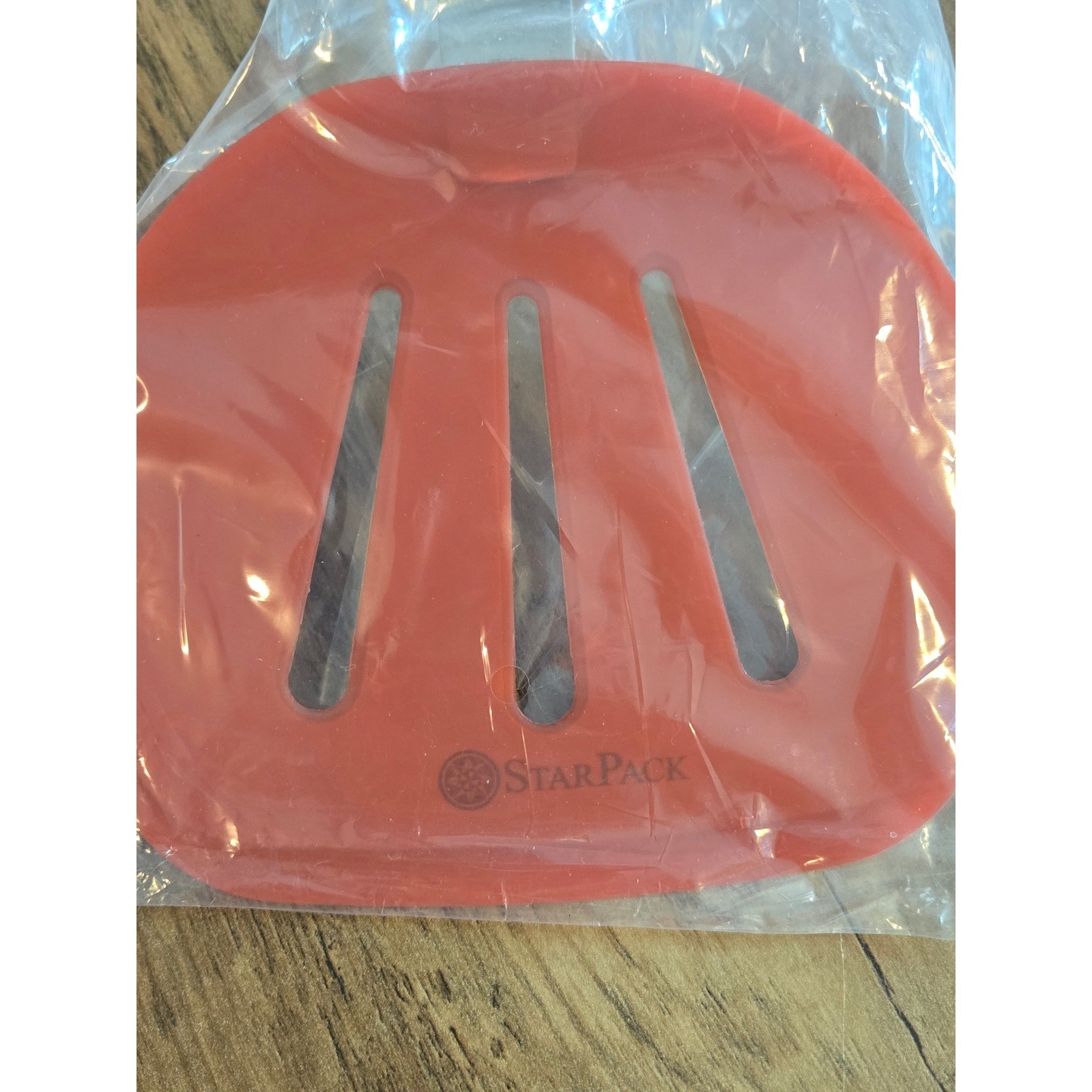 StarPack Silicone Slotted Turner Spatula Red Stainless Steel Core 12 Inch NEW gallery