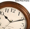 Wooden Wall Clock with Retro Design, 11 Inches Round Wall Clock Battery Operated gallery