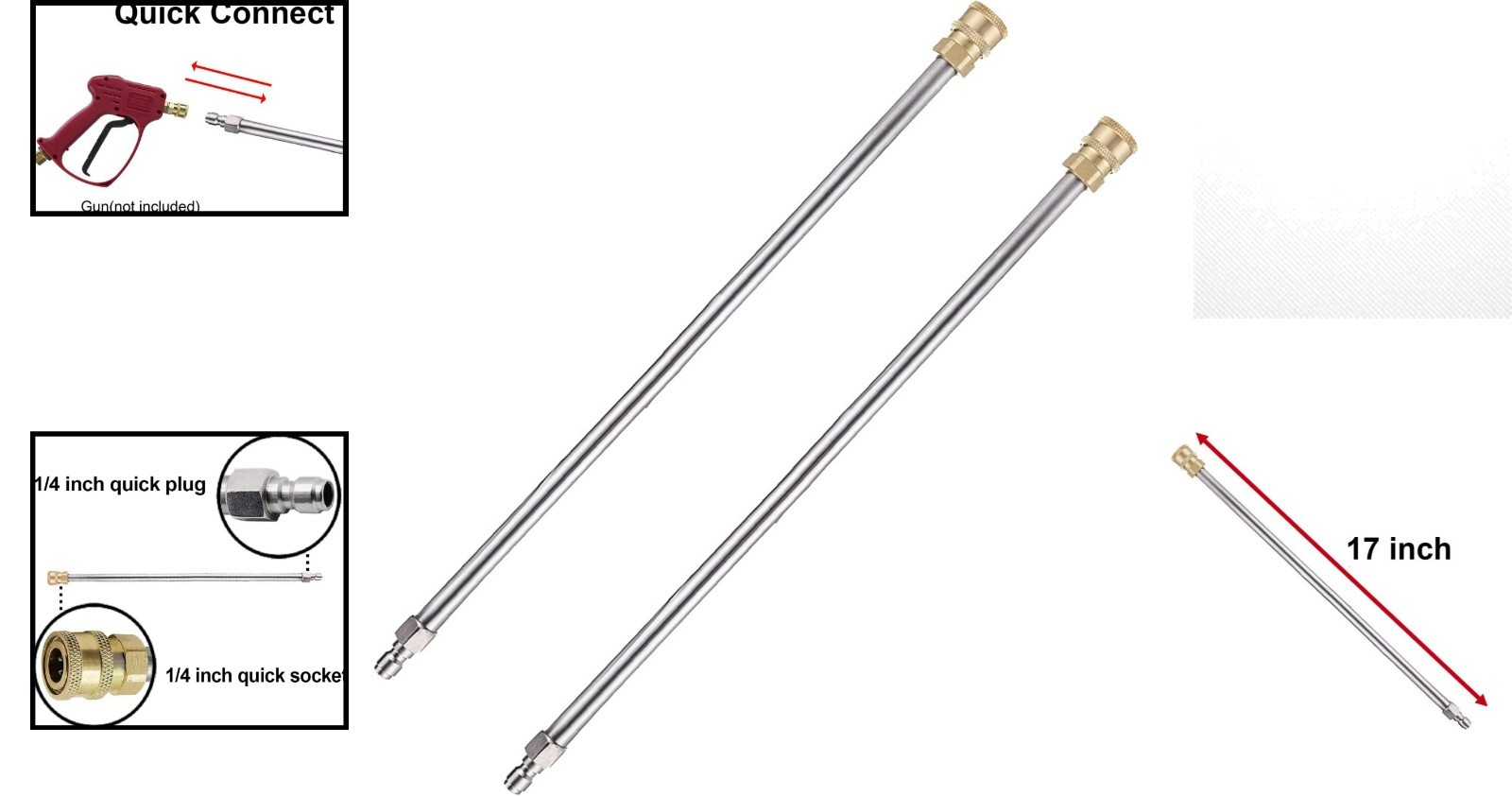 Ultimate 17 Inch Power Washer Lance 2-Pack with Brass & Stainless Steel Build gallery