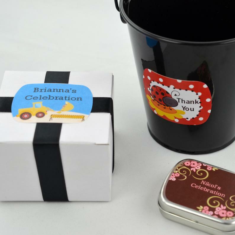 Sip and See Boy Mint Tin Stickers - Personalized Mint Tin Labels gallery