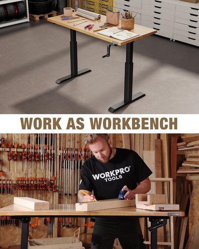 WORKPRO Adjustable Workbench with Crank Handle 300LBS Load Capacity for Workshop gallery