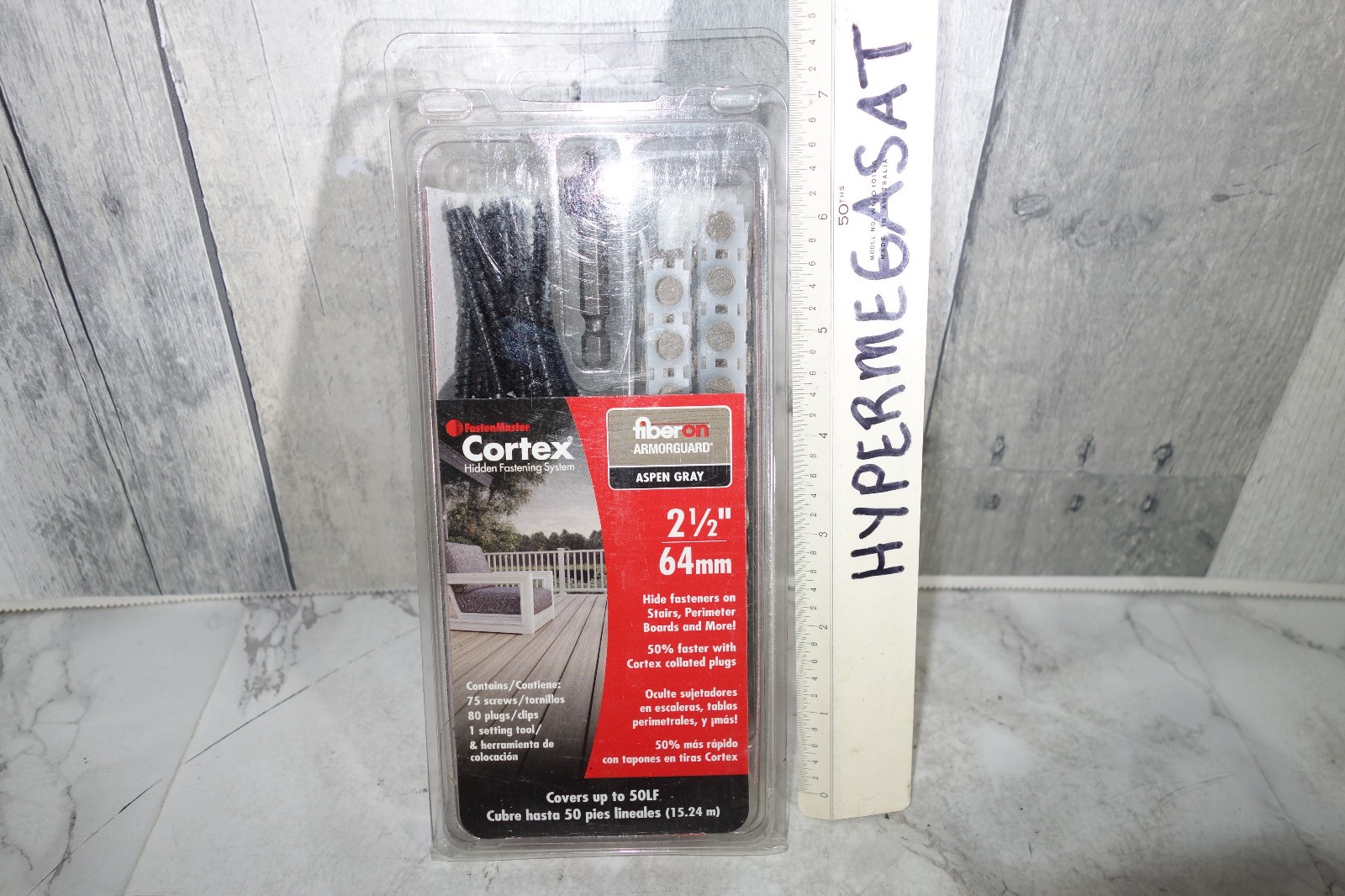 FastenMaster Cortex 2-1/2" Fiberon Decking Hidden Fastening 75 Screws Gray Plugs gallery