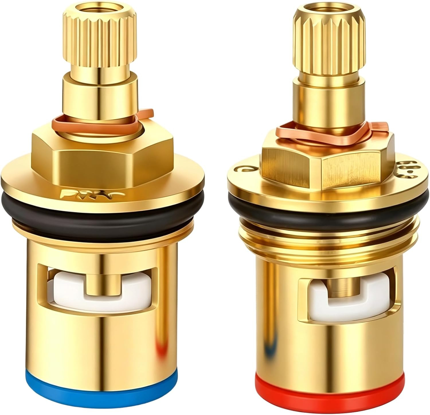 Faucet Valve Ceramic Stem 20 Teeth Ceramic Disc Cartridge Replacement Quarter Tu gallery