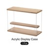 Acrylic Display Case with LED 12.59" x 4.72" 2 Tier Transparent Dustproof gallery
