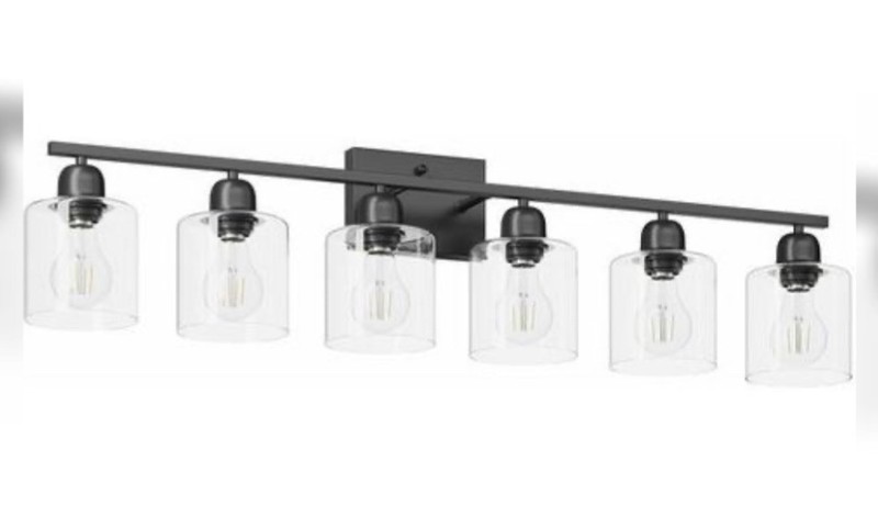 FAISHILAN 6-Light Bathroom Vanity Light 38in Black gallery