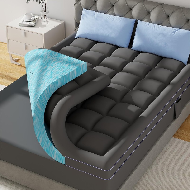 3 Inch Dual Layer Memory Foam Mattress Topper Twin, 2 Inch Memory Foam Plus 1... gallery