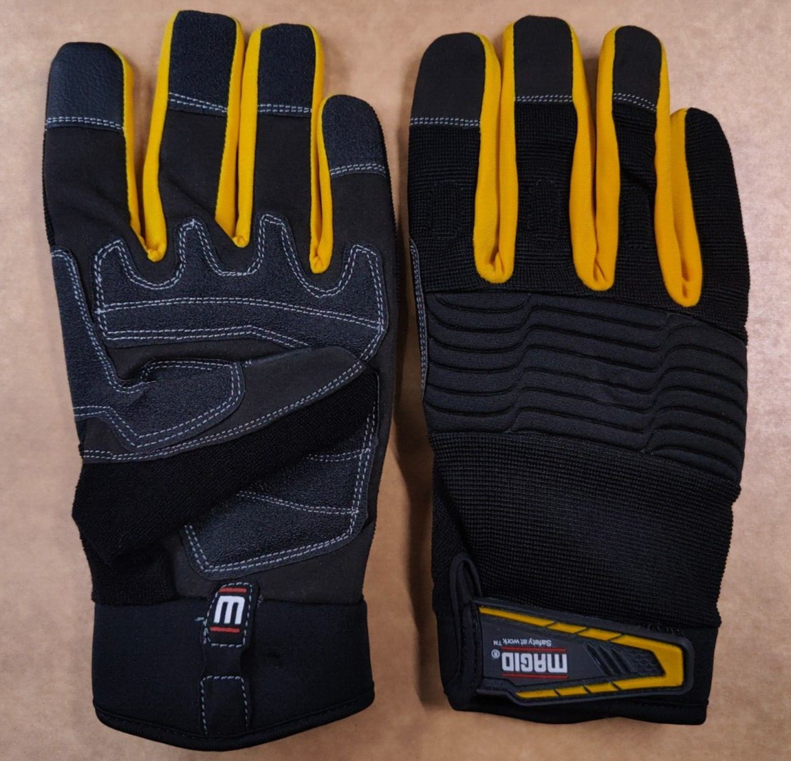 Magid ProGrade Plus Synthetic Leather Palm Heavy Duty Utility Work Glove Men XL gallery