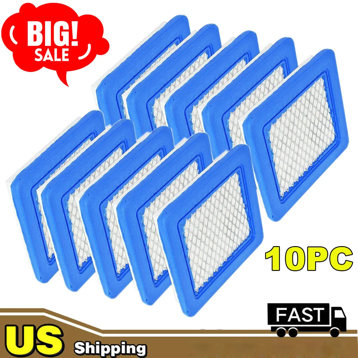 10PCS Air Filter Lawn Mower Filters For Briggs & Stratton 491588 491588s 399959 gallery