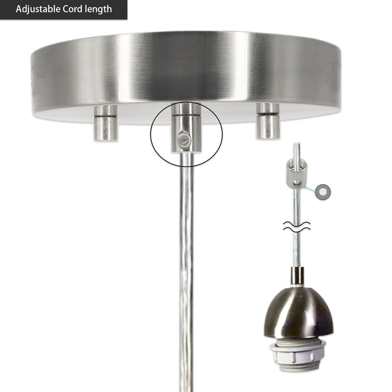 for Chandelier 5 1/8 Ceiling Lighting Modern Steel Canopy Kit Light Fixture Cove gallery