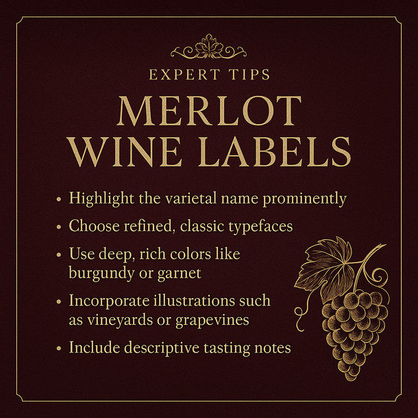LD Carlson Merlot Wine Labels 30 ct gallery