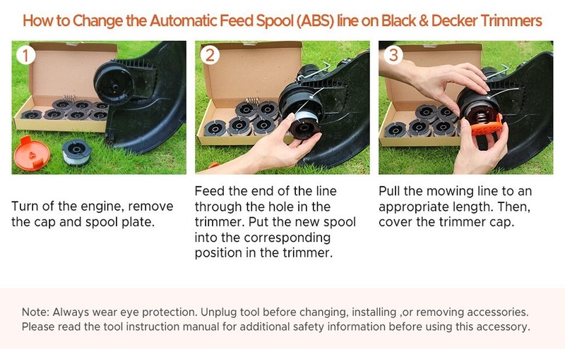 BLACK+DECKER AF100 Replacement String Trimmer Line Spool Weed Eater Edger-6PK gallery