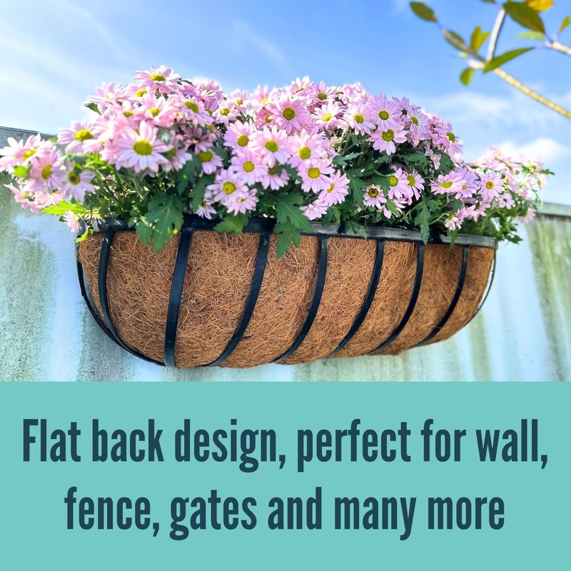 LaLaGreen Deck Railing Planter Box - 2 Pack, 36 Inch Large Wall Planters for ... gallery
