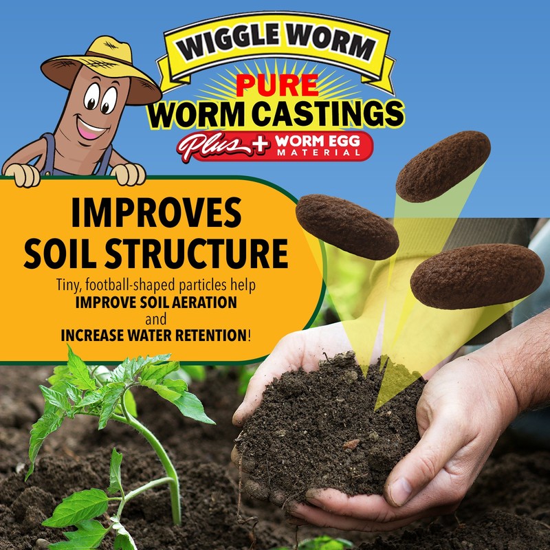 WIGGLE WORM Plus Worm Egg Material Soil Fertilizer For Gardening/Planting, 40 lb gallery