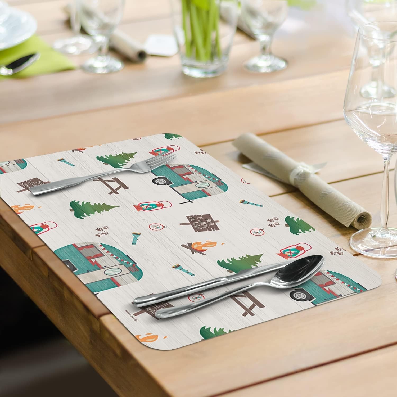 CounterArt Where You Roam Reversible Easy Care Flexible Plastic Placemats 4 Pack gallery
