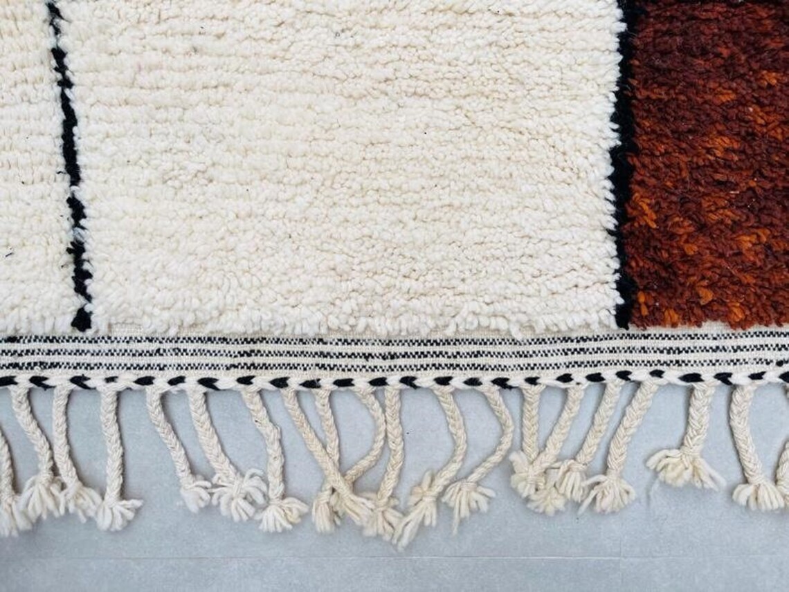 Moroccan rug Hand knotted - Beni ourain rug - Wool berber rug - Custom rug - gallery