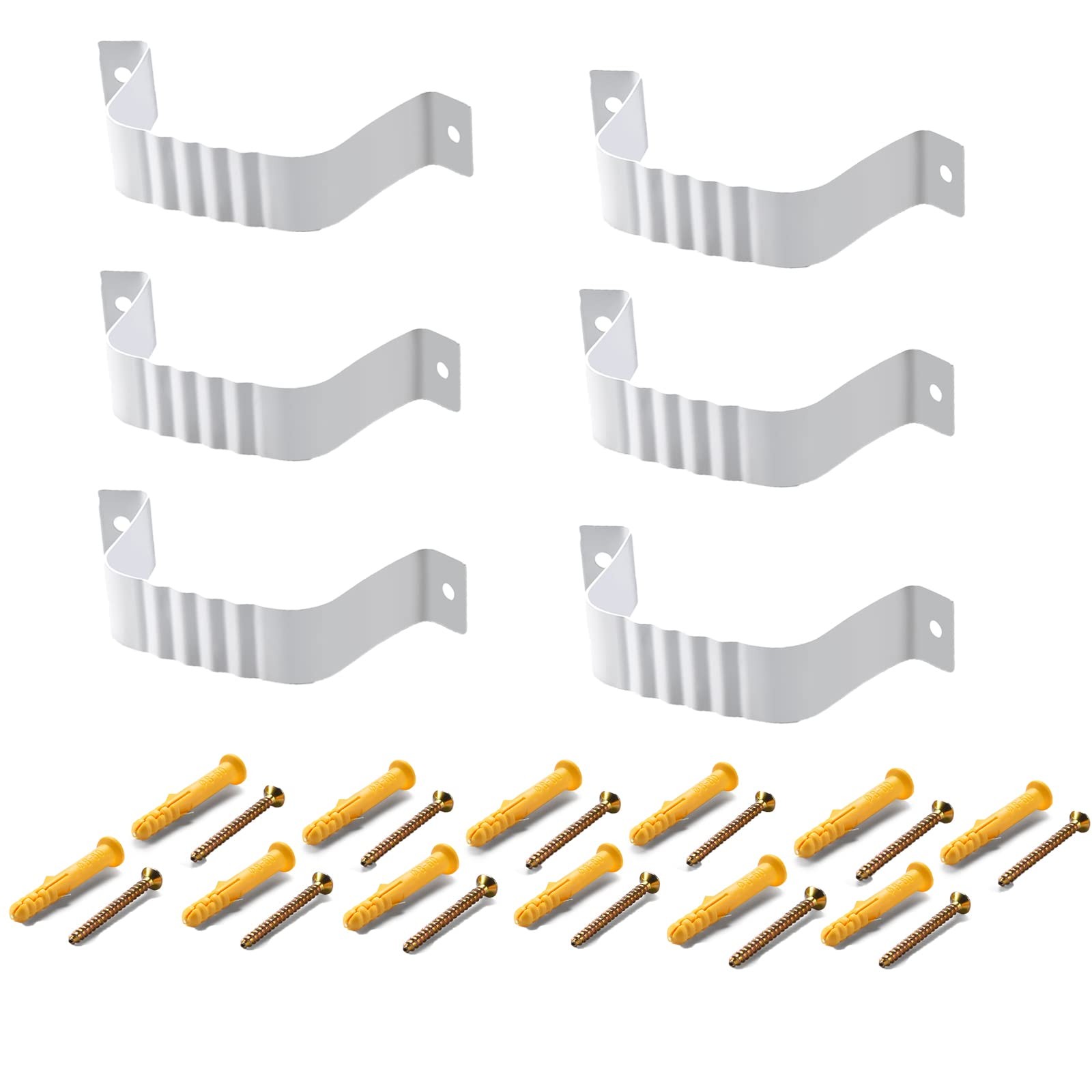 VYH Downspout Adapter Gutter Strap 2x3 Leader 2"x3", white gallery