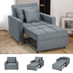 Convertible Sofa Bed 3-in-1 Pull out Arm Chair Folding Recliner Sleeper 5 Color