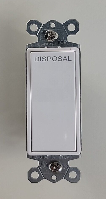 White Disposal Switch Decorator Rocker 15A 1 Pole (20 Pack) NEW gallery