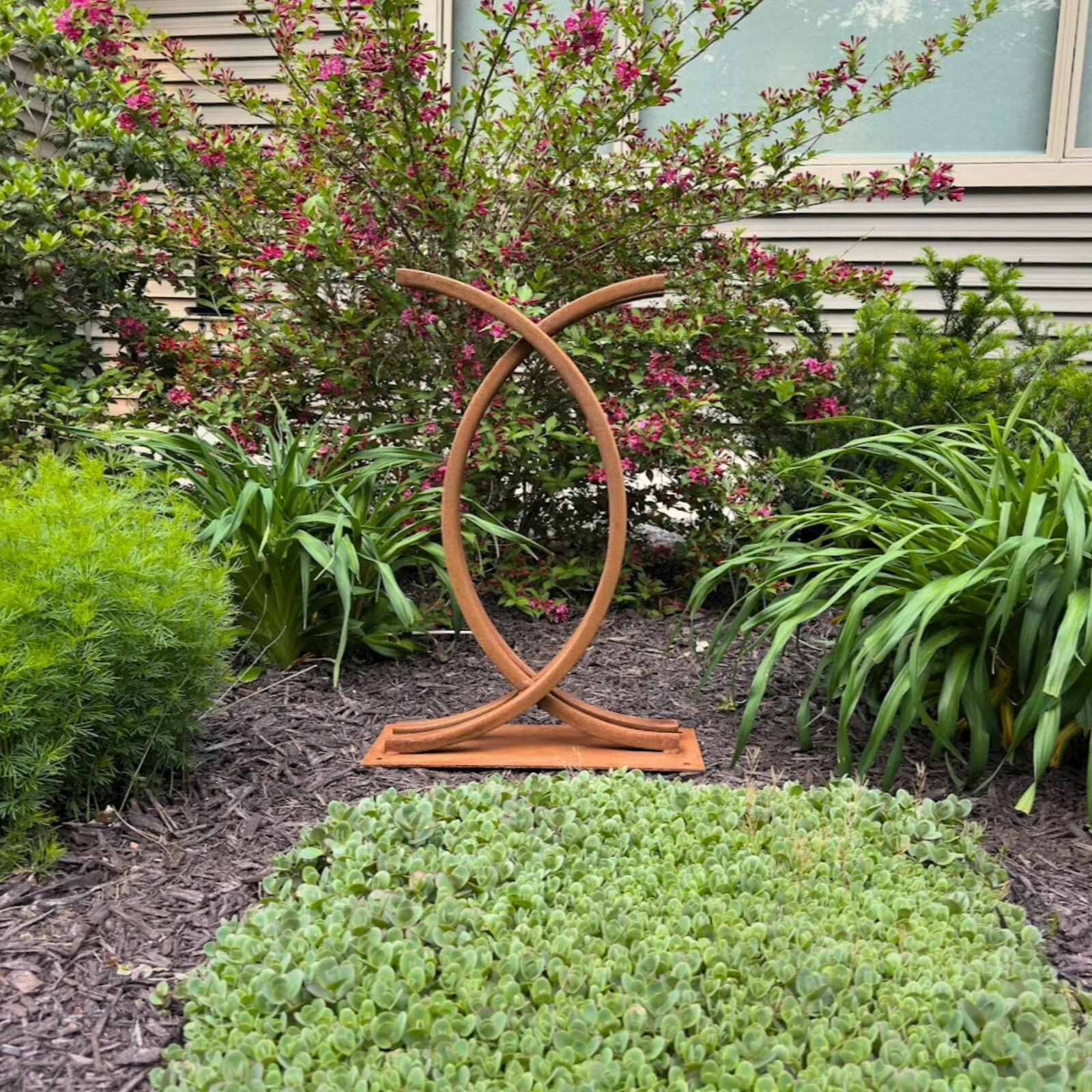 Handcrafted Modern Metal Garden Sculpture - Abstract Outdoor Yard Art gallery
