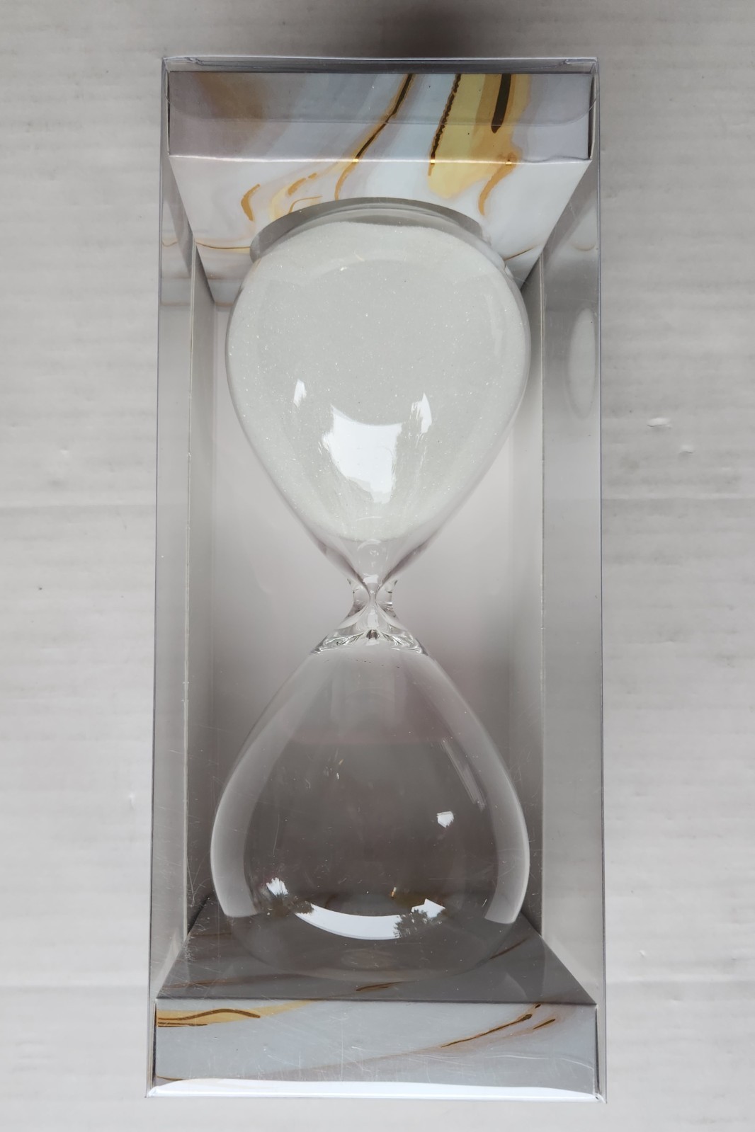 Home Decor - 30 Minute Clear Glass Hourglass Timer - 8" in x 5" in Sand Timer gallery