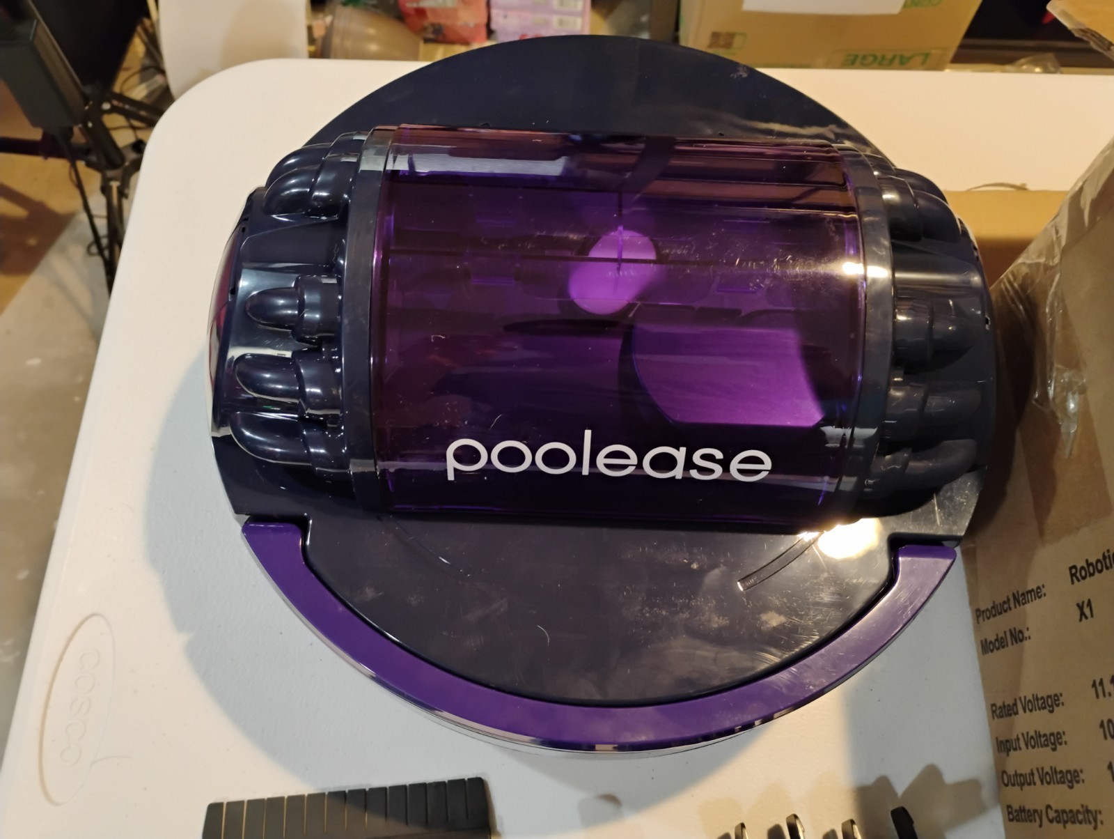 POOLEASE X1P4 Cordless Automatic Robotic Pool Cleaner Testing No Retrieval Hook gallery
