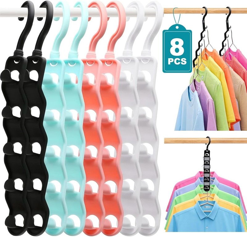Effortless Access Hangers – 8 Pack Heavy-Duty Multi-Functional Space Saver gallery