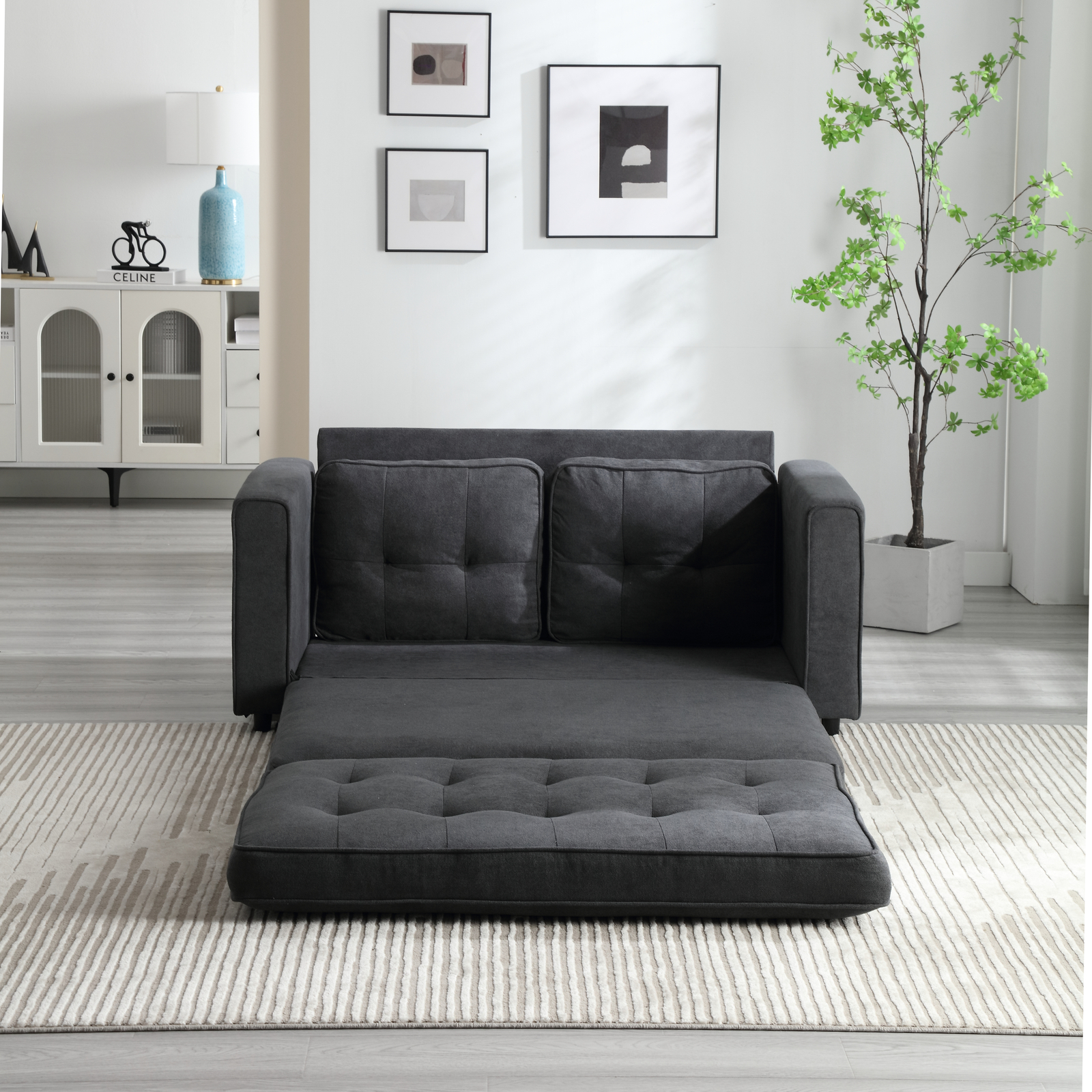 3 Fold Sofa Convertible Futon Pull Out Sofa Couch Bed Sleeper Chair Loveseat NEW gallery