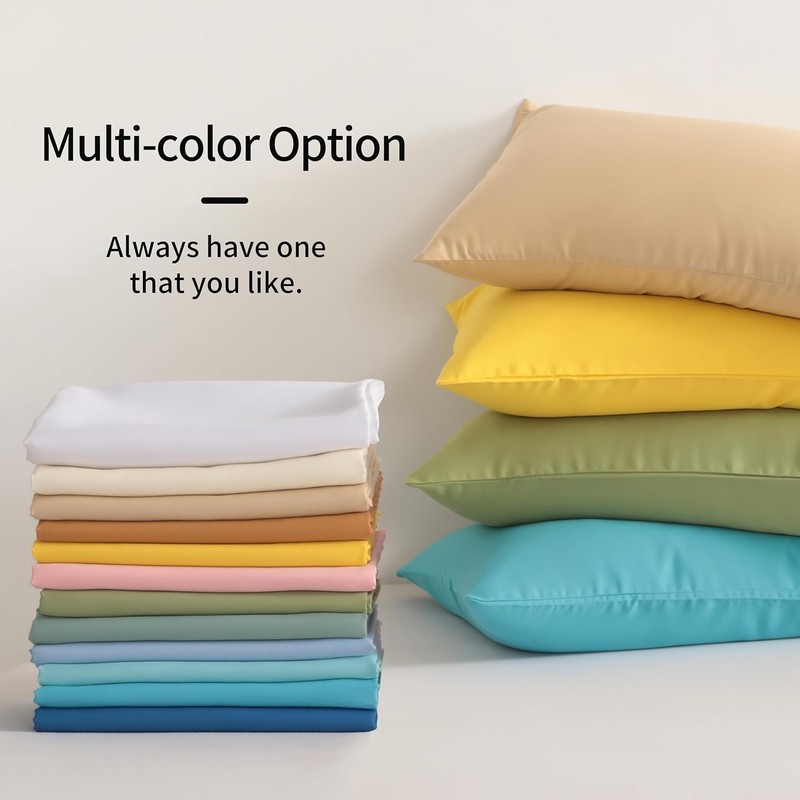 Standard Queen Size Pillowcase Set - 400 Thread Count, 100% Cotton Sateen, Set gallery