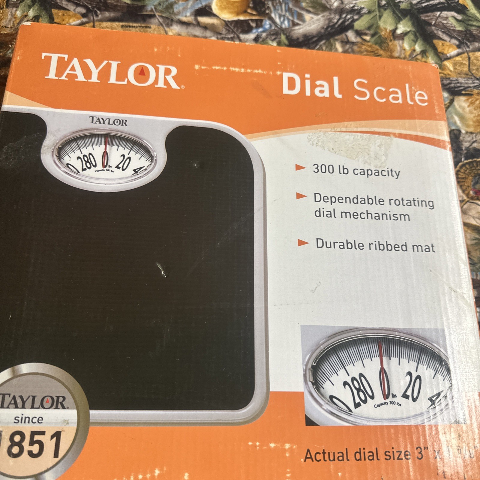 Taylor (2020B) 300 Ib Capacity Bathroom Dial Scale With Durable Ribbed Mat gallery