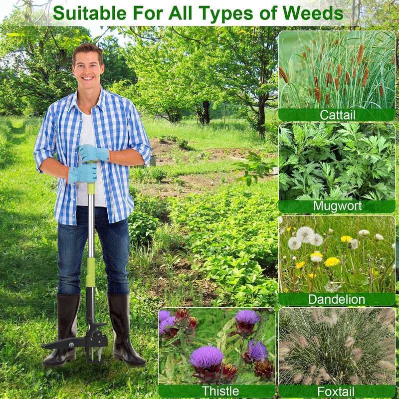 39in Weed Puller Tool 4-Claw Manual Weeding - Lawn Yard Garden ergonomic design gallery