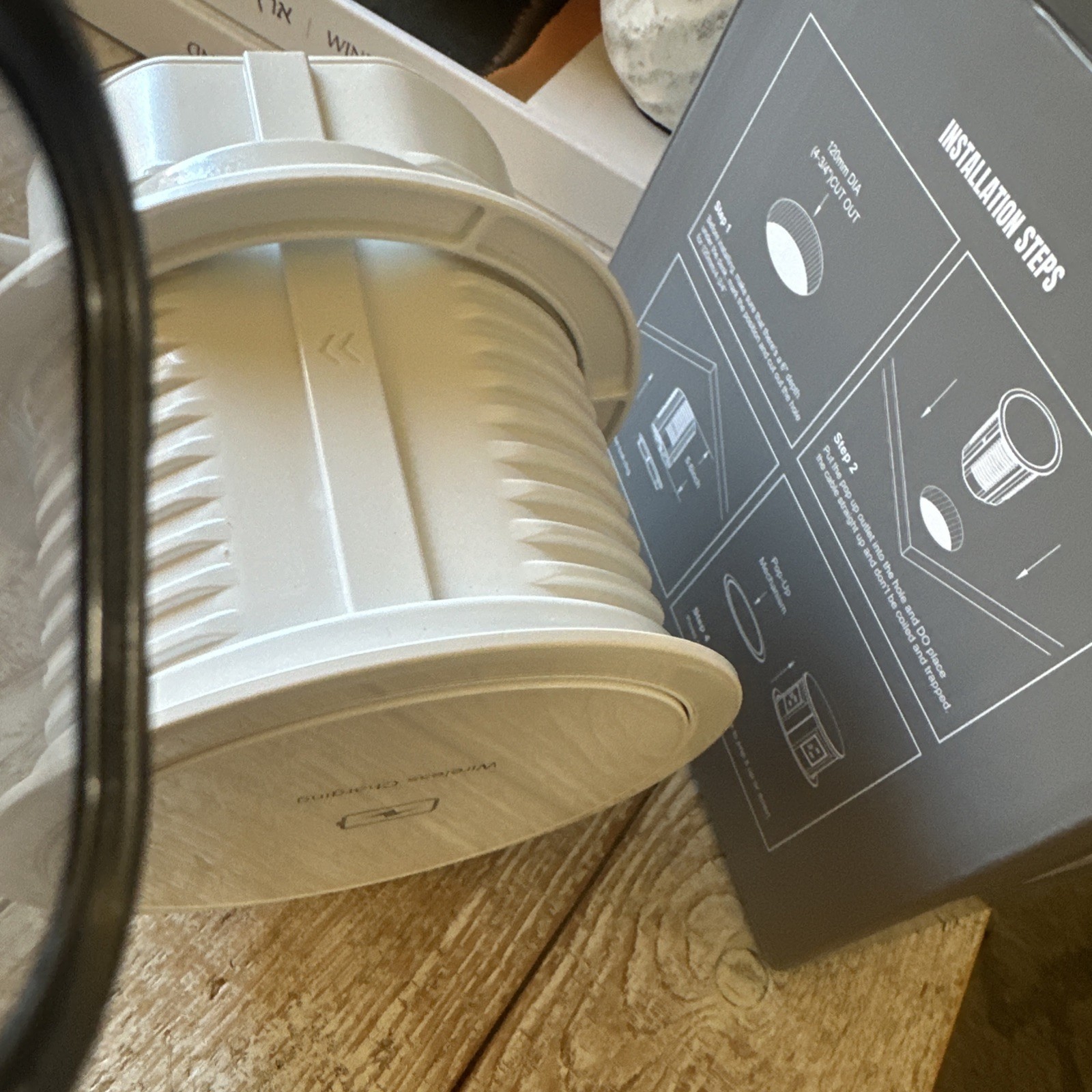 Pop Up Outlet with 15W Wireless Charger, & 4 Outlets gallery