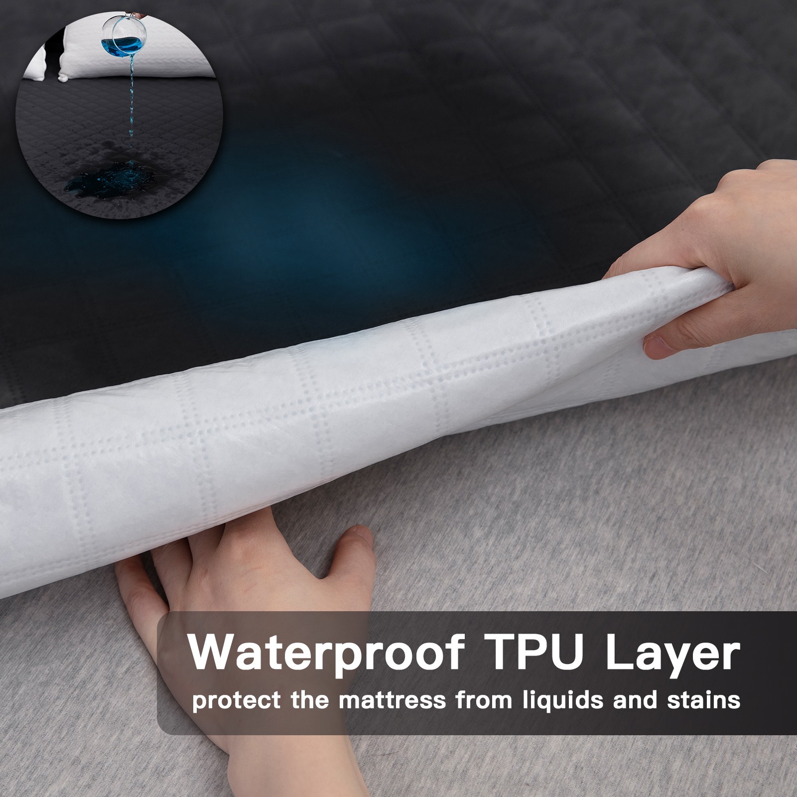 King Queen Full Twin Size Waterproof Mattress Protector Quilted Fitted Cover gallery