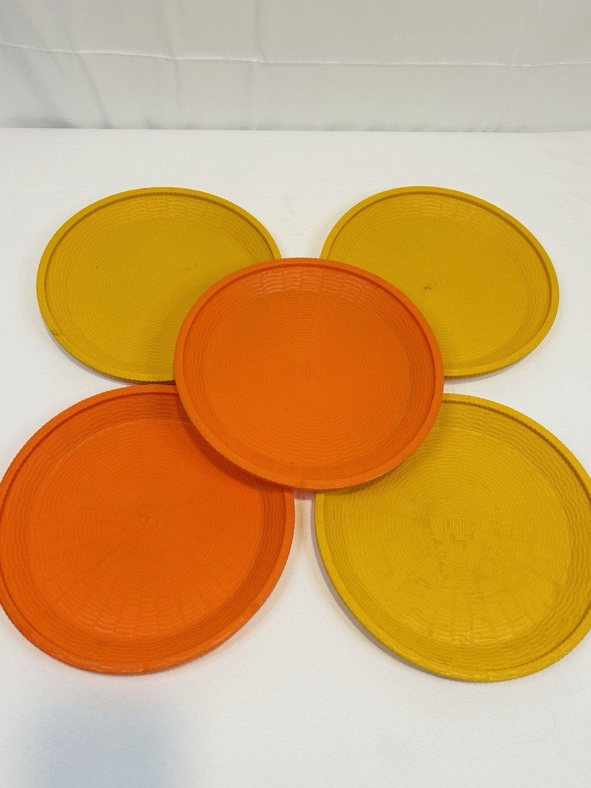 Plastic Picnic Paper Plate Holders Harvest Colors Gold Orange gallery