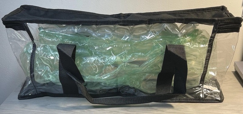 Clear Plastic Storage Bin w/ Handles Organizer Zippered Bag -Open Box w/ Defects gallery