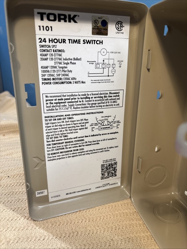 Electrical Box - BOX ONLY- Tork Model 1101 24 Hour Time Switch Box Surround gallery