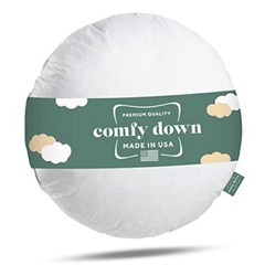ComfyDown – FEATHER/DOWN Round Circle Pillow Insert – ALL SIZES!! Made in USA