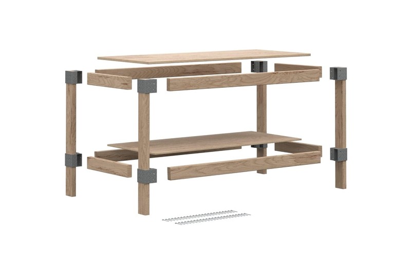 Heavyweight 2' x 4' Do-It-Yourself Workbench Kit,Gray gallery