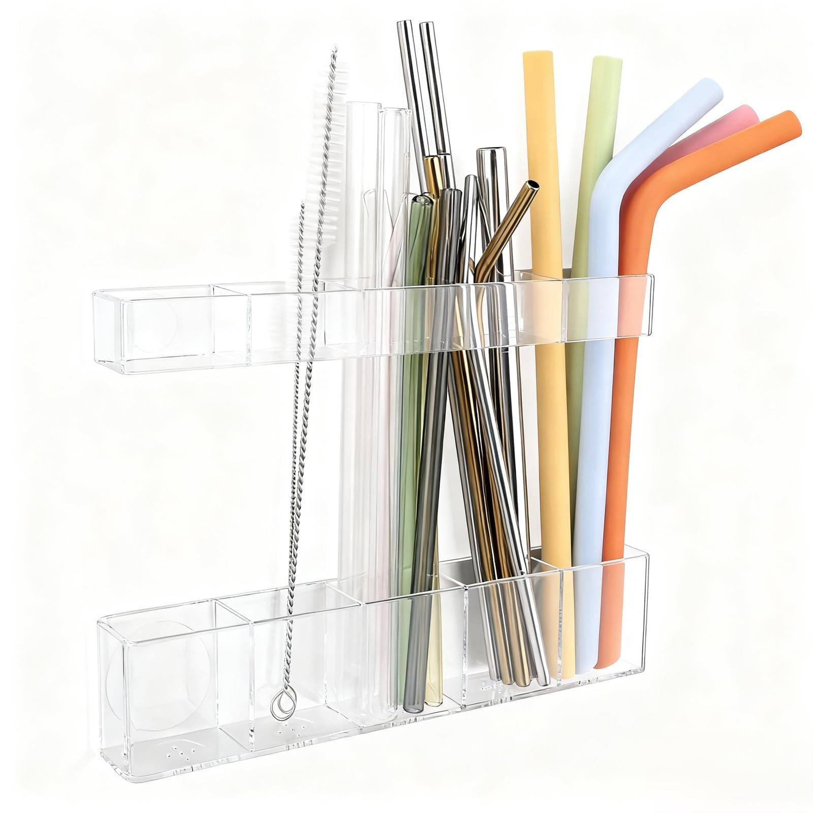 Colormz Acrylic Straw Holder for Cabinet Door Child Safe Large Transparent Clear gallery