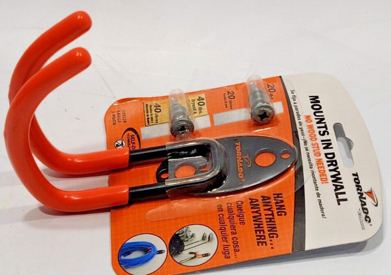 TORNADO #00520 LARGE J HOOK ORANGE COATED 40 LB CAPACITY, NEW ! gallery