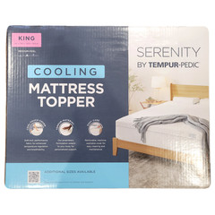 Tempur-Pedic Serenity 3″ Cooling Memory Foam Mattress Topper, King Size