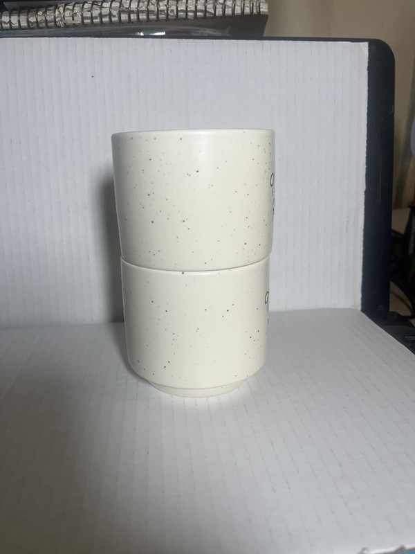 Walgreen Co. Speckled Stackable Ceramic Coffee Mug Set of 2 | Morning Person gallery