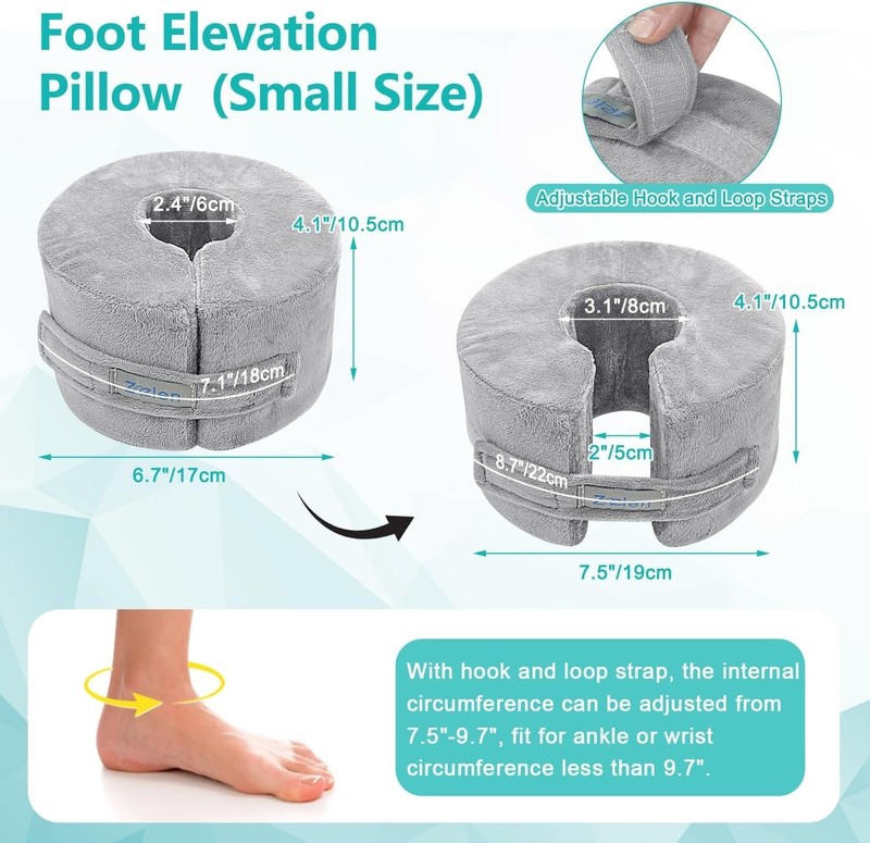 Foot Elevation Pillow: Lightweight Ankle Support for Surgery Recovery, Small gallery