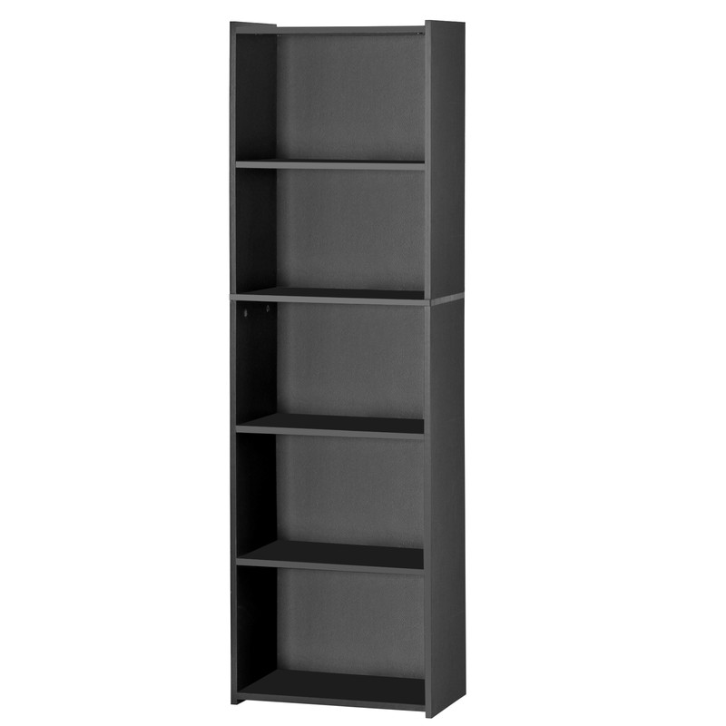 2PCS 5-Tier Bookcase MDF Bookshelf Open Shelf Cube Storage Organizer Unit Black gallery