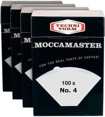 Moccamaster Technivorm 85022 Paper Filter No. 4 White | Pack of 4 Boxe