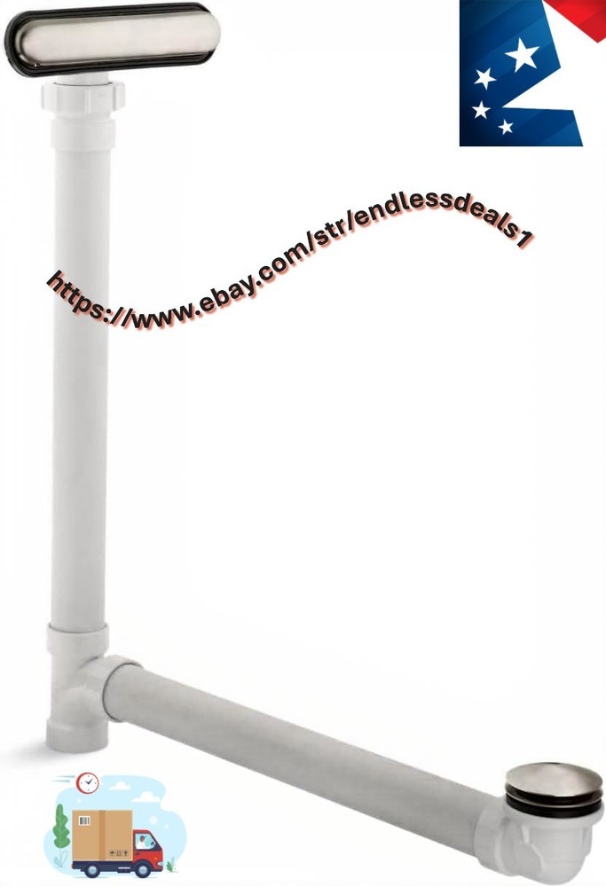 Bath Drain, Kohler K-7272-BN - Clearflo Slotted Overflow Vibrant Brushed Nickel