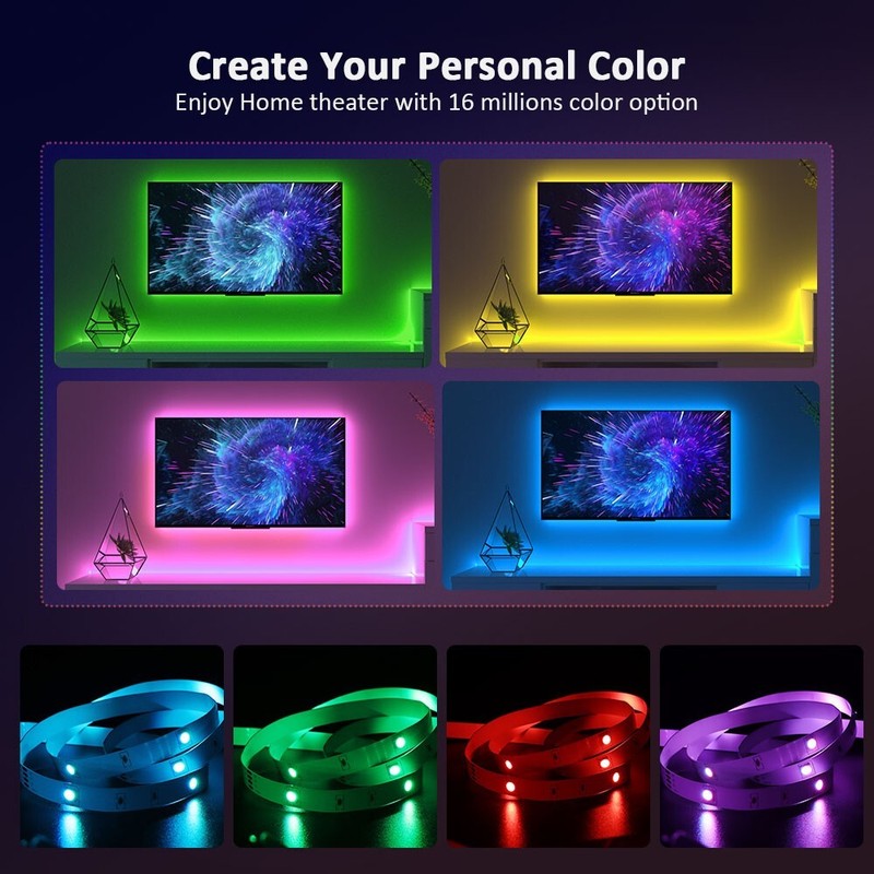 15M USB LED Strip Remote Control | 5050 RGB LED strip for interior decoration gallery
