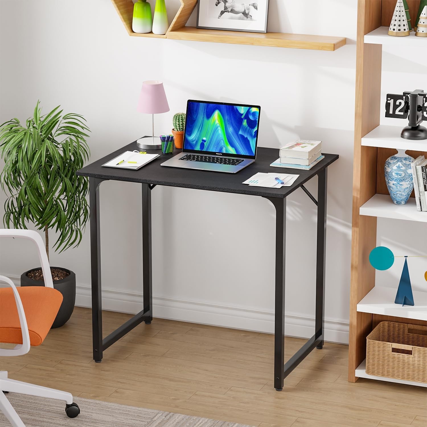 32 inch Computer Desk,Office Desk with Metal Frame,Modern Simple Style for Home gallery
