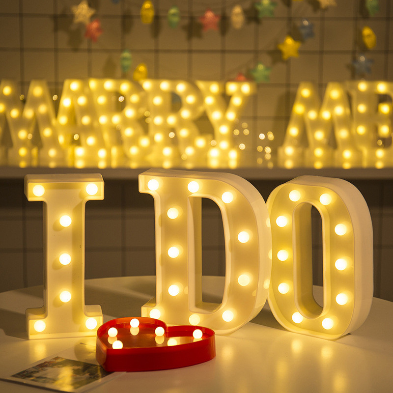 Light Up Letter LED Alphabet PlasticParty Sign Wedding Festival Stand Decoration gallery