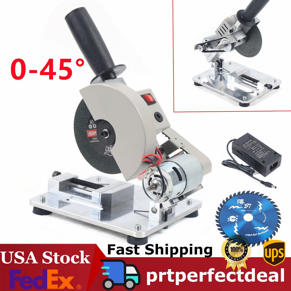 Mini Table Saw 4in 0-45° Miter Saw Portable Small Hobby Chop Saw Cutting Machine gallery