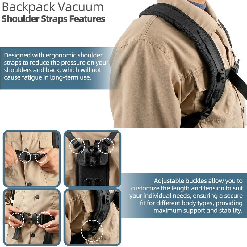 Backpack Vacuum Harness Replacement for Pro Team SuperCoach CoachVac Super gallery